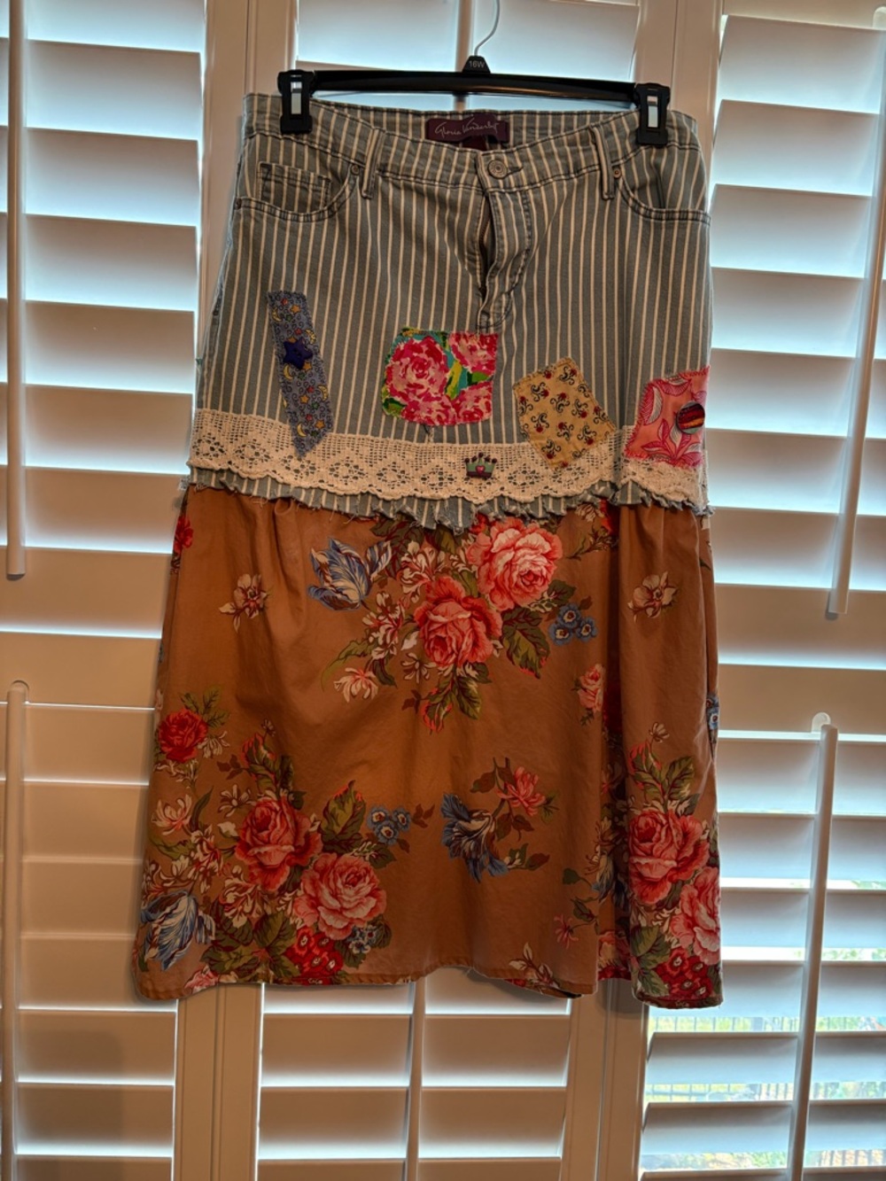Art to Wear mixed media skirt